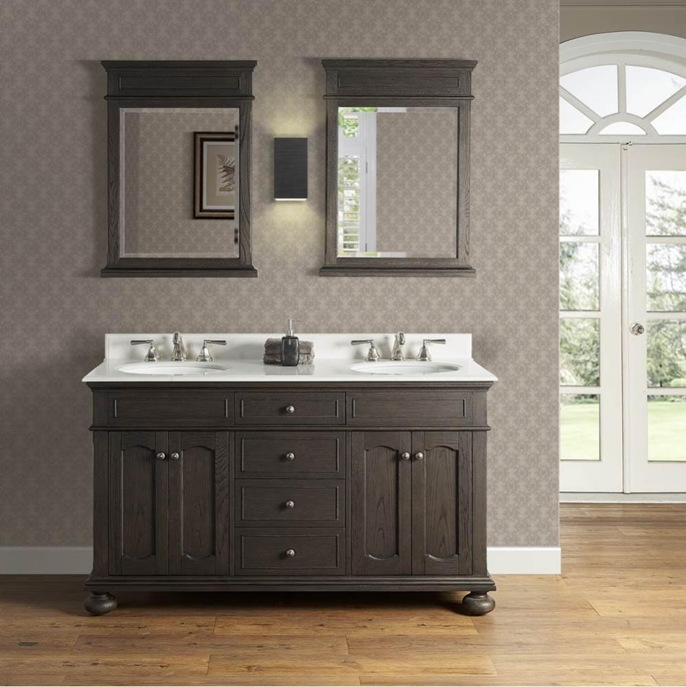 Oakhurst 60&apos;&apos; Double Bowl Vanity In Burnt Chocolate