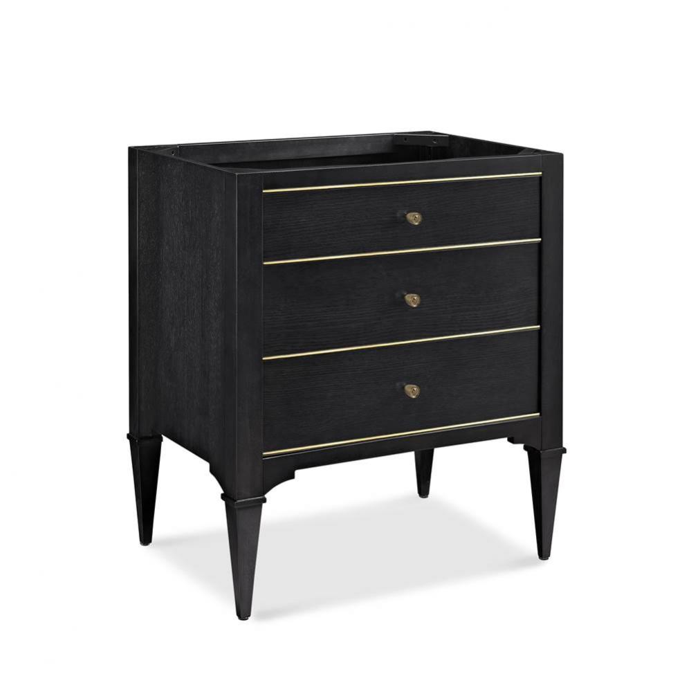 Charlottesville w/Brass 30&apos;&apos; Vanity - Vintage Black