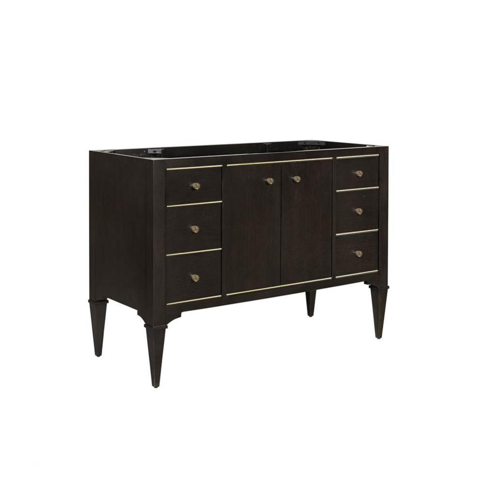 Charlottesville w/Brass 48&apos;&apos; Vanity - Vintage Black