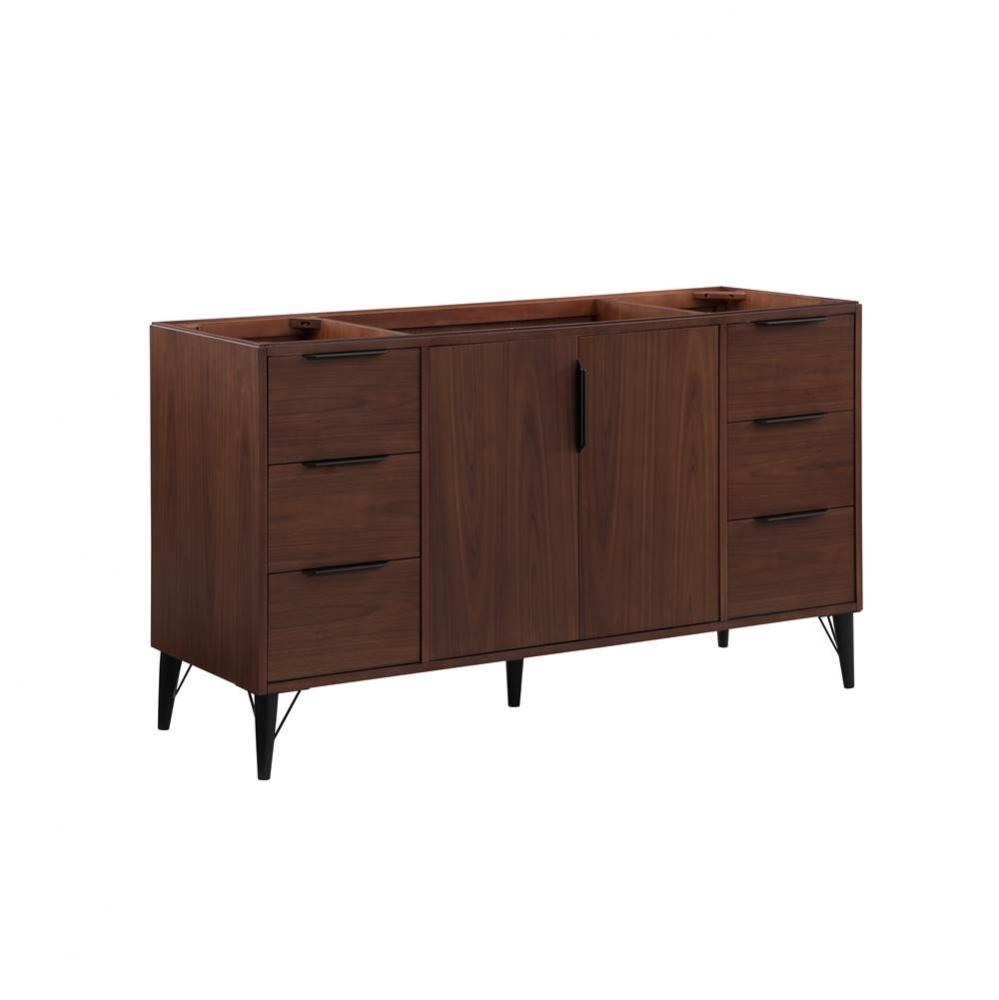 Grand Central 60&apos;&apos; Single Bowl Vanity - Natural Walnut