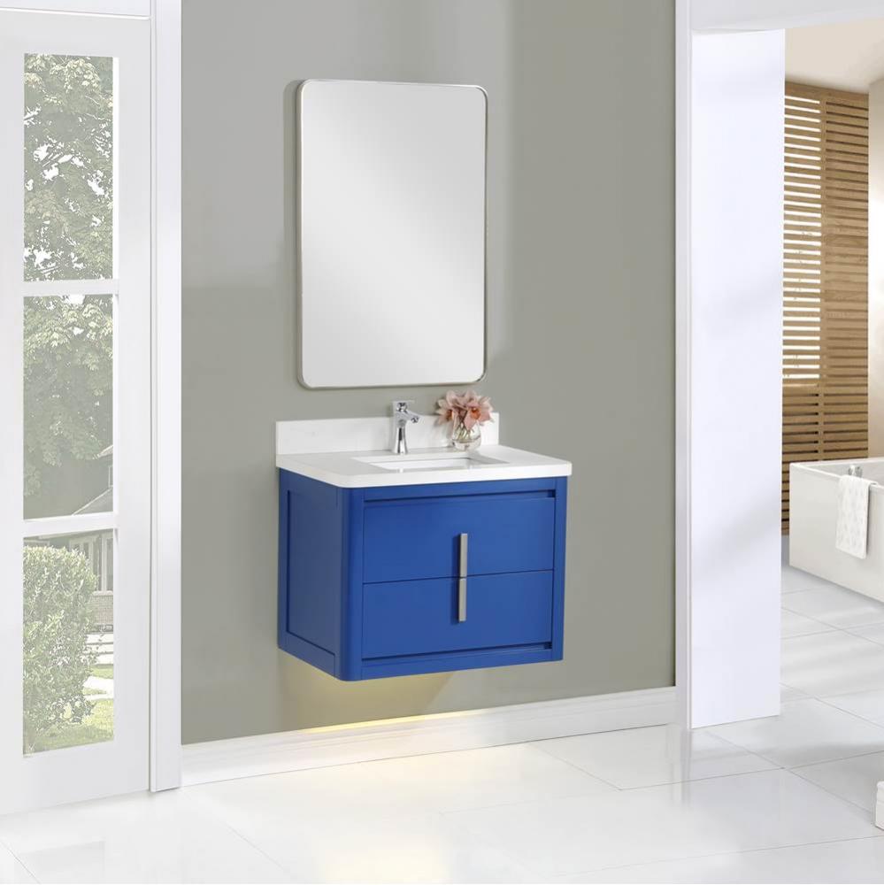 Design Studio 30x20&apos;&apos; Wall Mount Vanity, Top &amp; Sink Set - Classic Blue