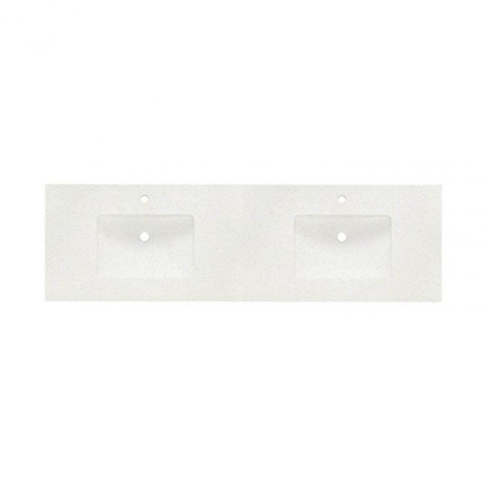 2inch - 72&apos;&apos; Double Bowl Carrera (CQ) Quartz Top - 8&apos;&apos; widespread