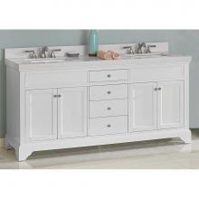 Fairmont Designs 1502-V7221D - Framingham 72'' Double Bowl Vanity - Polar White