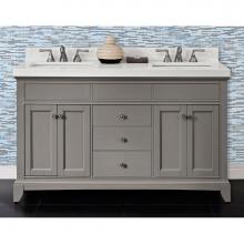 Fairmont Designs 1504-V6021D - Smithfield 60'' Double Bowl Vanity In Medium Gray