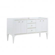 Fairmont Designs 1509-V6021DA - Charlottesville w/Brass 60'' Double Bowl Vanity - Polar White