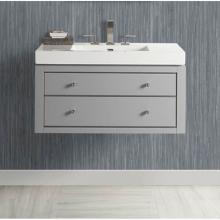 Fairmont Designs 1510-WV3618 - Charlottesville w/Nickel 36x18'' Wall Mount Vanity In Light Gray