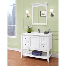 Fairmont Designs 1512-VH42 - Shaker Americana 42'' Open Shelf Vanity - Polar White