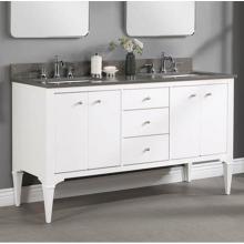 Fairmont Designs 1541-V6021DA - Charlottesville w/Nickel 60'' Double Bowl Vanity - Door - Polar White