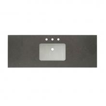 Fairmont Designs TQ2-S6122SG8 - 2cm (3/4'') 61'' Single Bowl Spectre Gray (SG) Quartz Top - 8'' wide