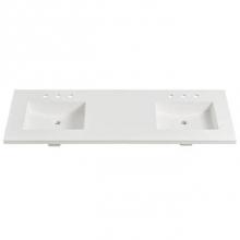 Fairmont Designs TS4-S7322DMW8 - 4cm (1 1/2'') 73'' Double Bowl Matte White (MW) fdSTONE™ Top - 8''