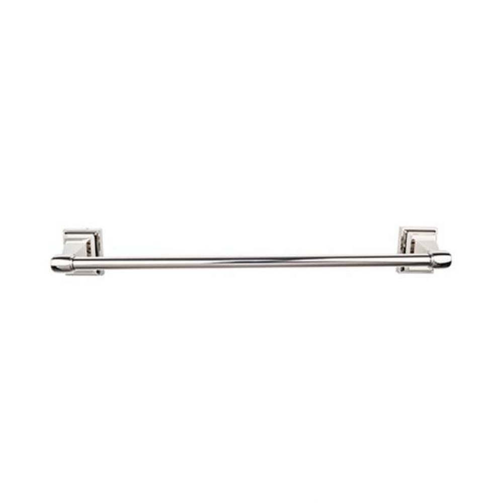 Stratton Bath Towel Bar 18 Inch Single Polished Nickel