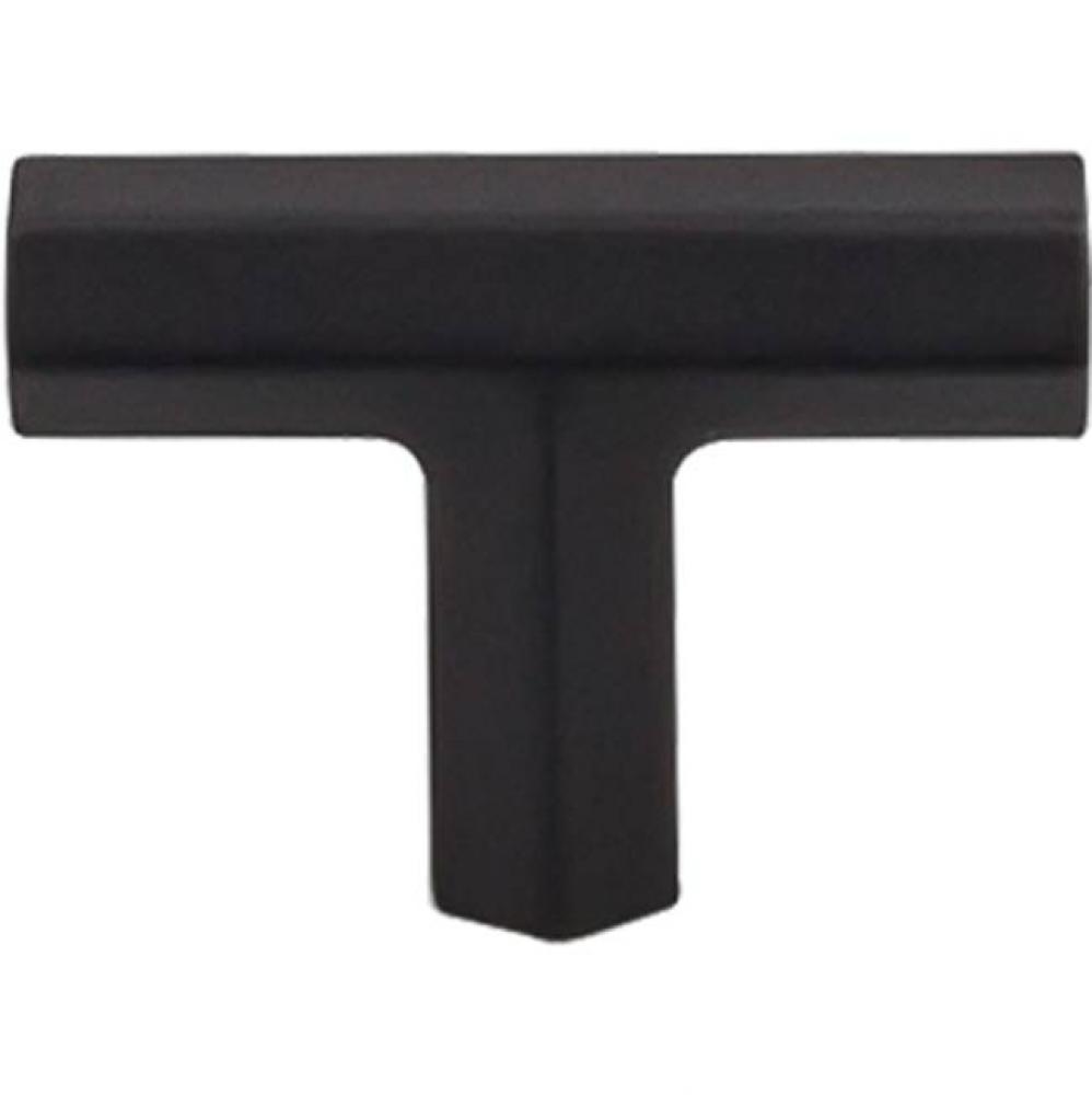 Lydia T Shape Knob 1 3/4 Inch Flat Black