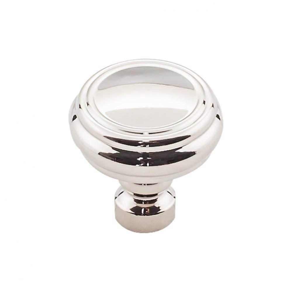 Brixton Rimmed Knob 1 1/4 Inch Polished Nickel