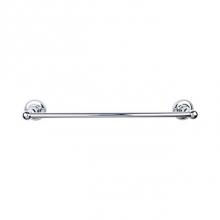 Top Knobs ED8PCA - Edwardian Bath Towel Bar 24 In. Single - Beaded Bplate Polished Chrome