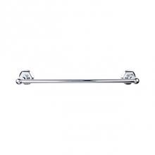 Top Knobs ED8PCB - Edwardian Bath Towel Bar 24 Inch Single - Hex Backplate Polished Chrome