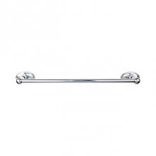 Top Knobs ED8PCC - Edwardian Bath Towel Bar 24 In. Single - Oval Backplate Polished Chrome