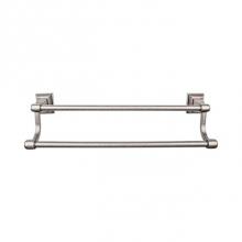 Top Knobs STK7AP - Stratton Bath Towel Bar 18 Inch Double Antique Pewter