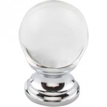 Top Knobs TK840PC - Clarity Clear Glass Knob 1 Inch Polished Chrome Base