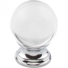 Top Knobs TK841PC - Clarity Clear Glass Knob 1 3/16 Inch Polished Chrome Base