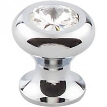 Top Knobs TK845PC - Hayley Crystal Knob Clear 15/16 Inch Polished Chrome Base