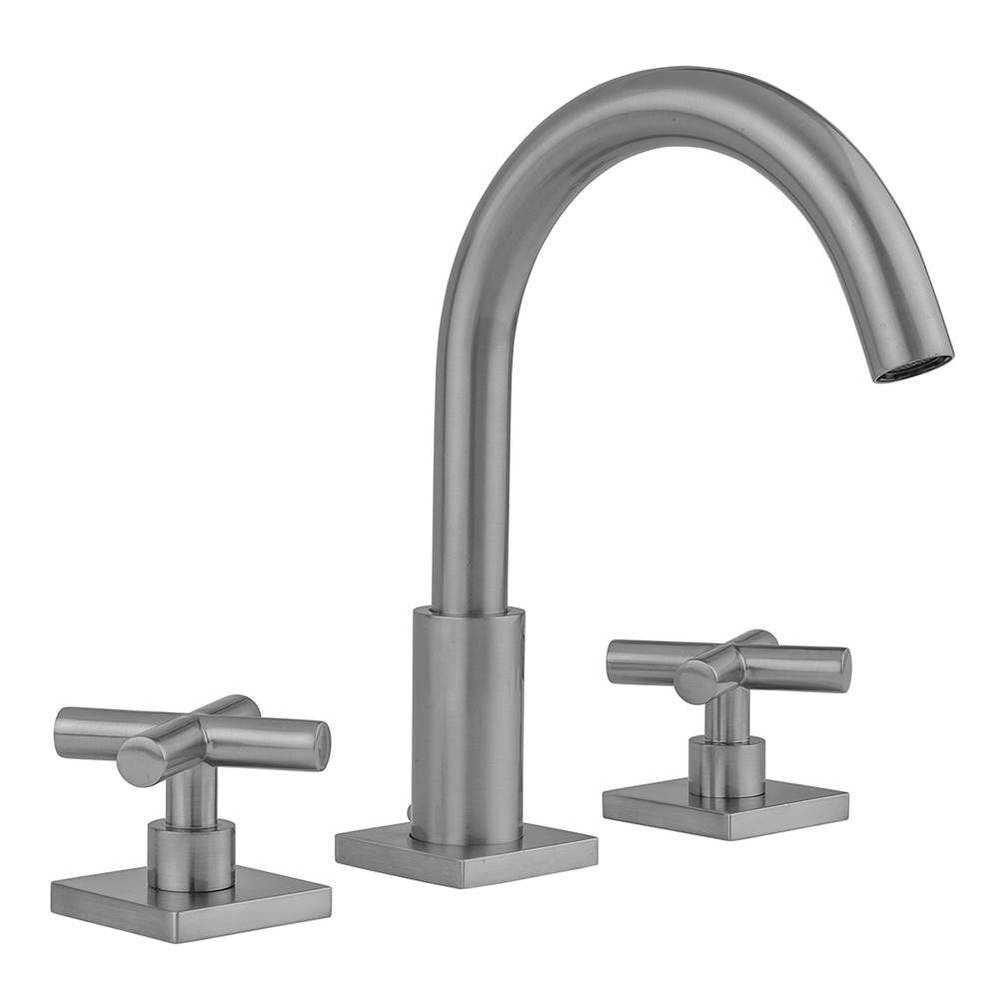 Uptown Contempo Faucet with Square Escutcheons &amp; Contempo Hub Base Cross Handles- 0.5 GPM