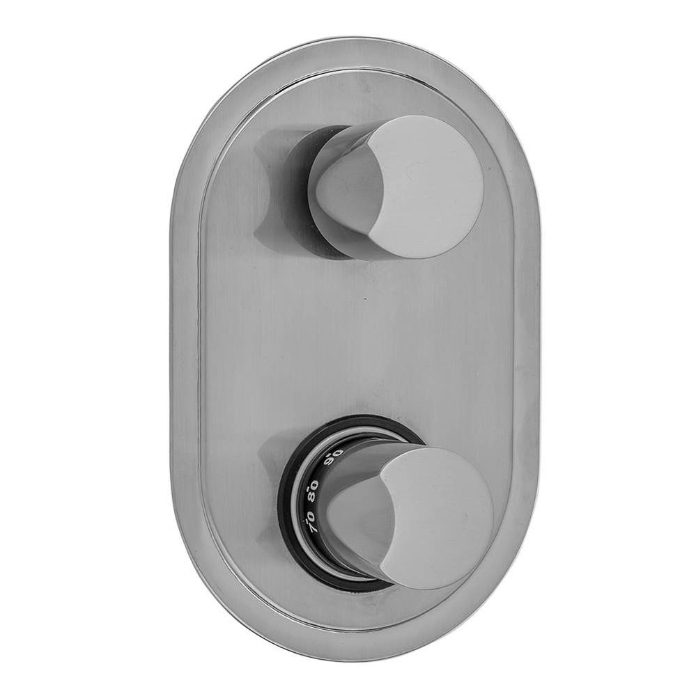 Oval Plate with Thumb Thermostatic Valve with Thumb Built-in 2-Way Or 3-Way Diverter/Volume Contro