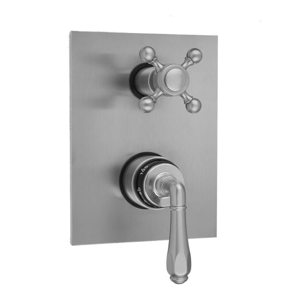 Rectangle Plate with Smooth Lever Thermostatic Valve with Ball Cross Built-in 2-Way Or 3-Way Diver