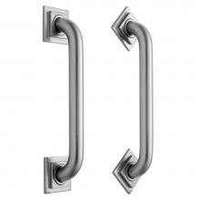 Jaclo 2718-PCH - 18'' Deluxe Grab Bar with Contemporary Square/Diamond Flange