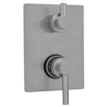 Jaclo T7533-TRIM-RED - Rectangle Plate with Contempo Low Lever Thermostatic Valve with Contempo Short Peg Built-in 2-Way