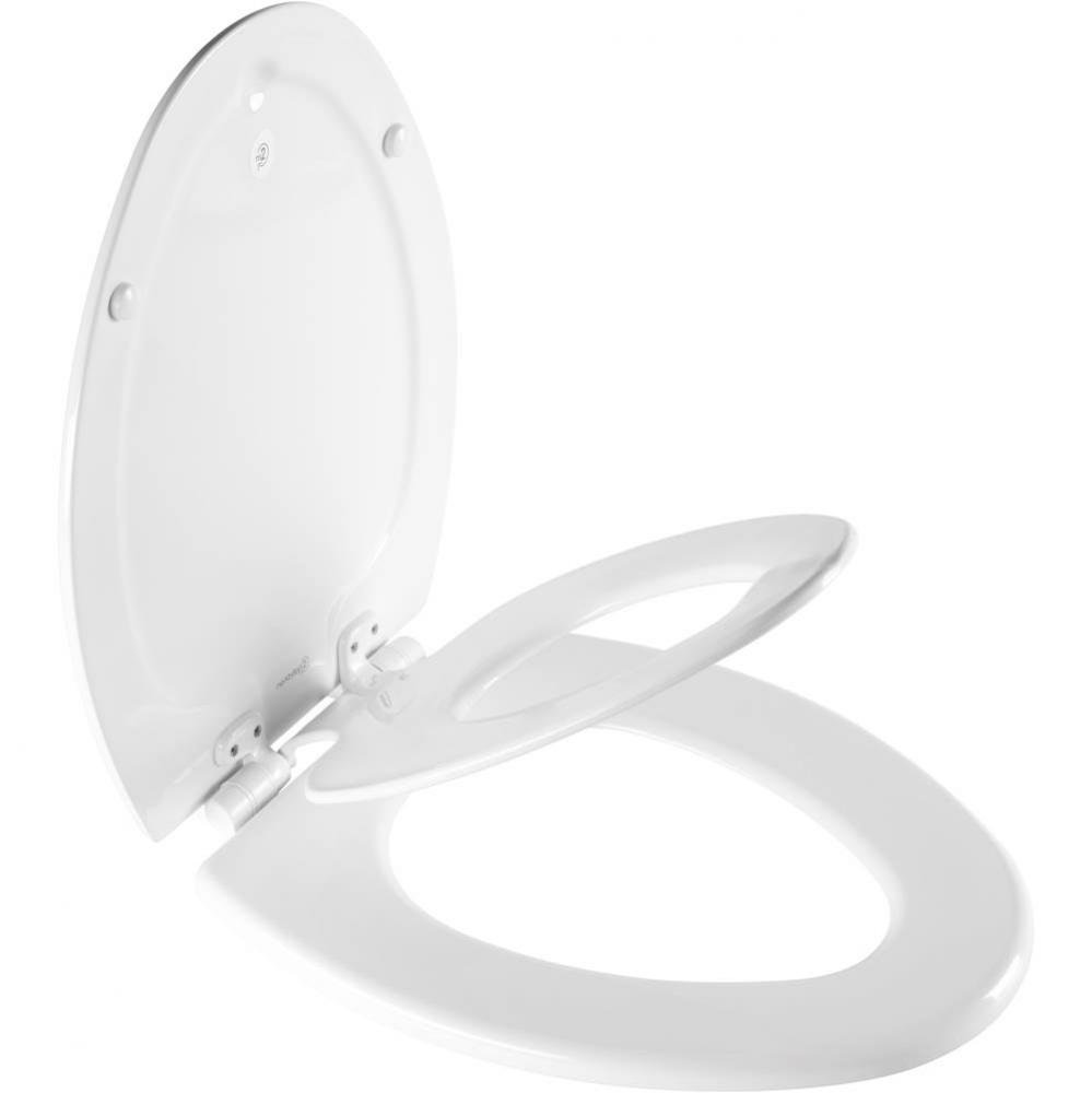 Bemis NextStep2&#xae; Child/Adult Elongated Toilet Seat in White with STA-TITE&#xae; Seat Fastenin