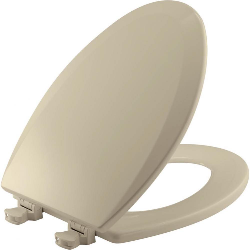 Elongated Molded Wood Toilet Seat with EasyClean &amp; Change Hinge in Bone