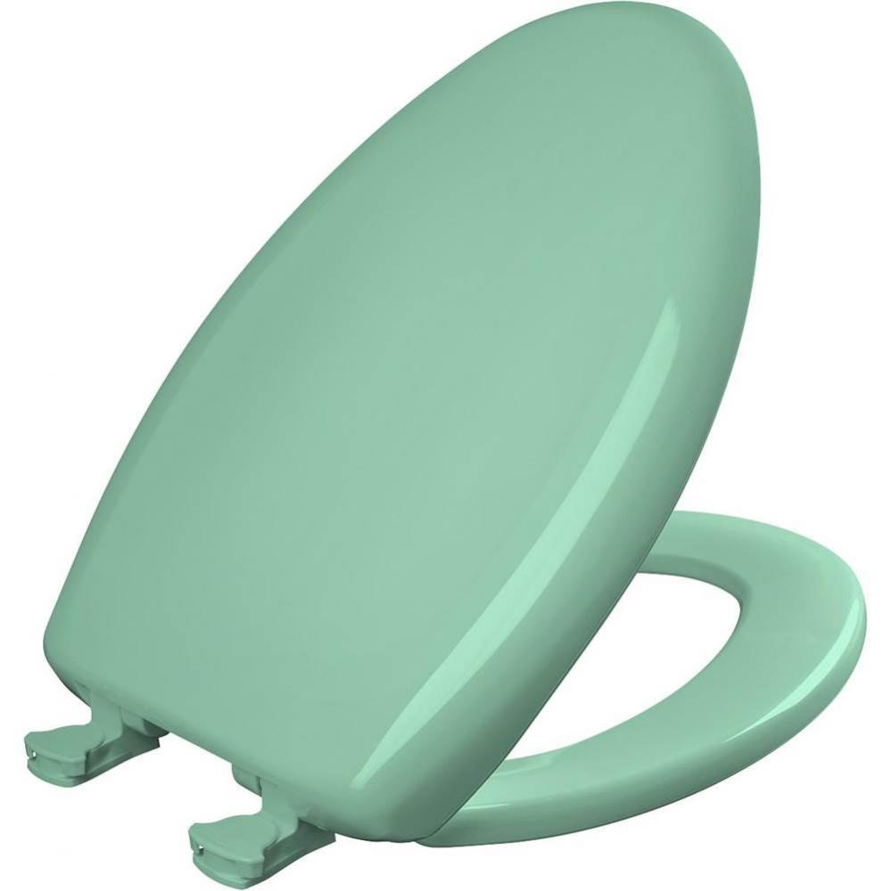 Elongated Plastic Toilet Seat with WhisperClose with EasyClean &amp; Change Hinge and STA-TITE in