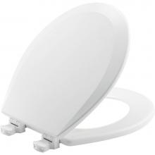 Bemis 7B500EC 000 - Round Molded Wood Toilet Seat with EasyClean & Change Hinge - White