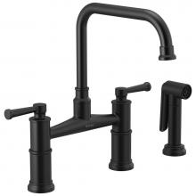 Brizo 62525LF-BL - Artesso® Bridge Faucet with Side Sprayer