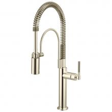 Brizo 63343LF-PN - Litze® Semi-Professional Kitchen Faucet - Knurled Handle