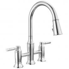 Delta Faucet 2384L-PR-DST - Renaldi™ Two Handle Pull-Down Bridge Kitchen Faucet