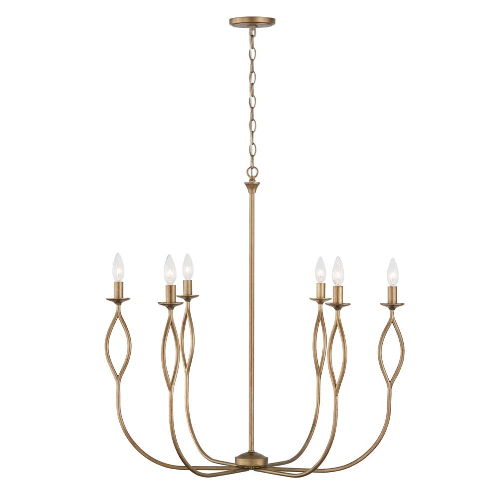 6-Light Chandelier in Mystic Luster