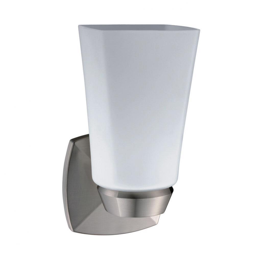 Jewel Single Sconce, Satin Nickel