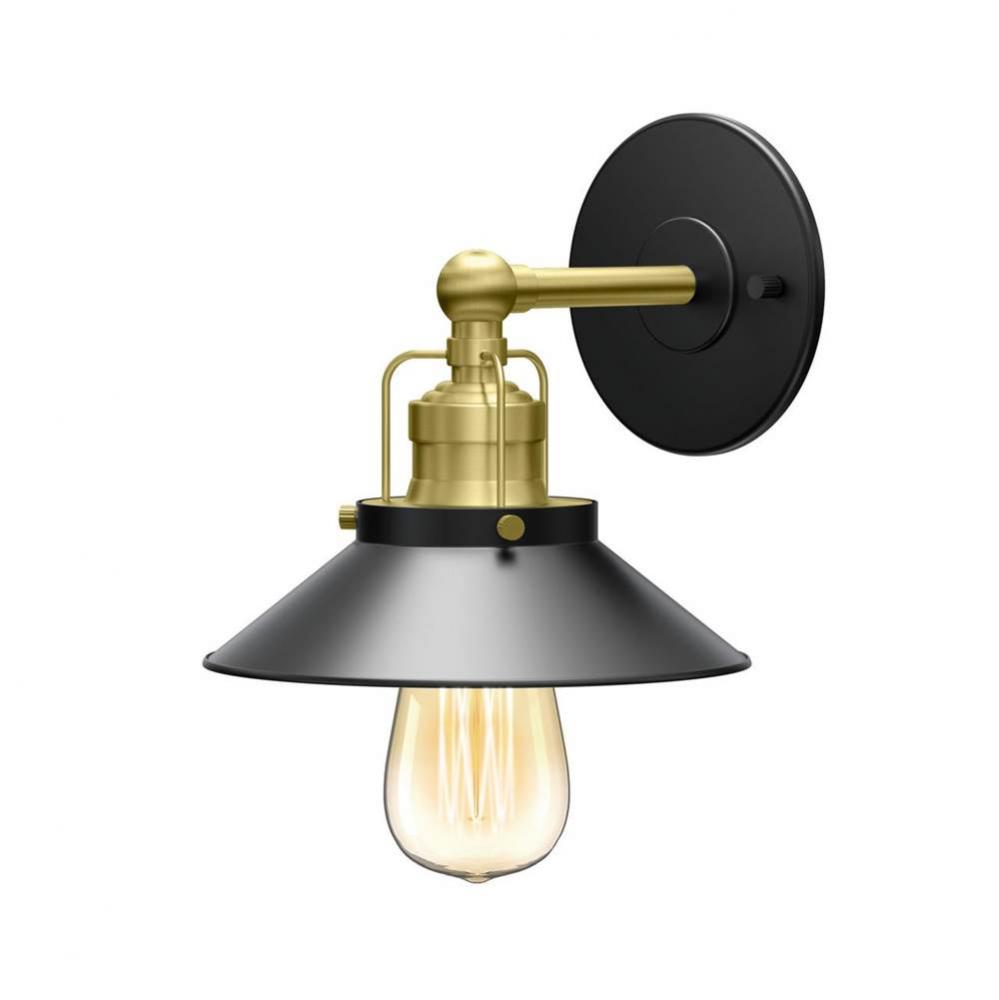 Modern Frmhs Metal Sgl Sconce MX/Brass