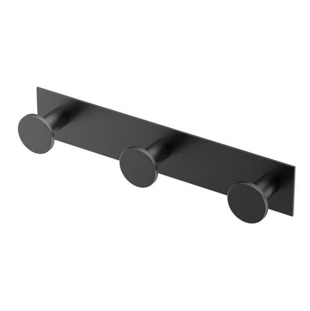 Glam All Modern D&#xe9;cor 11&apos;&apos; L Triple Robe Hook, Matte Black