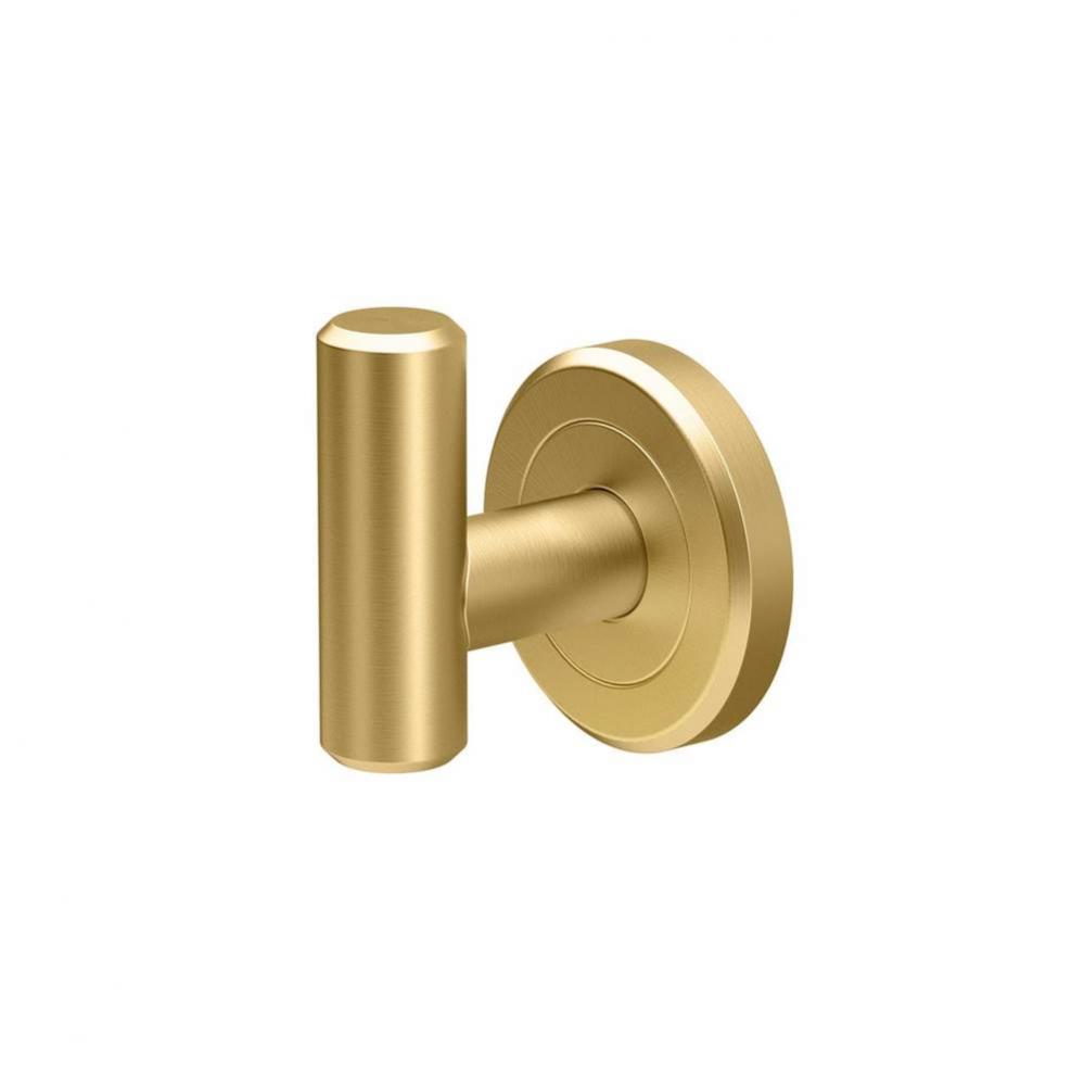 Latitude Robe Hook, Brushed Brass