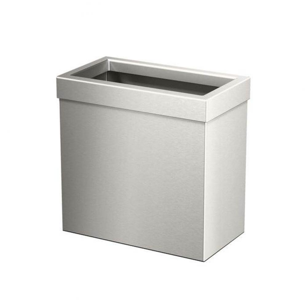 Rectangle Wastebasket Satin Nickel