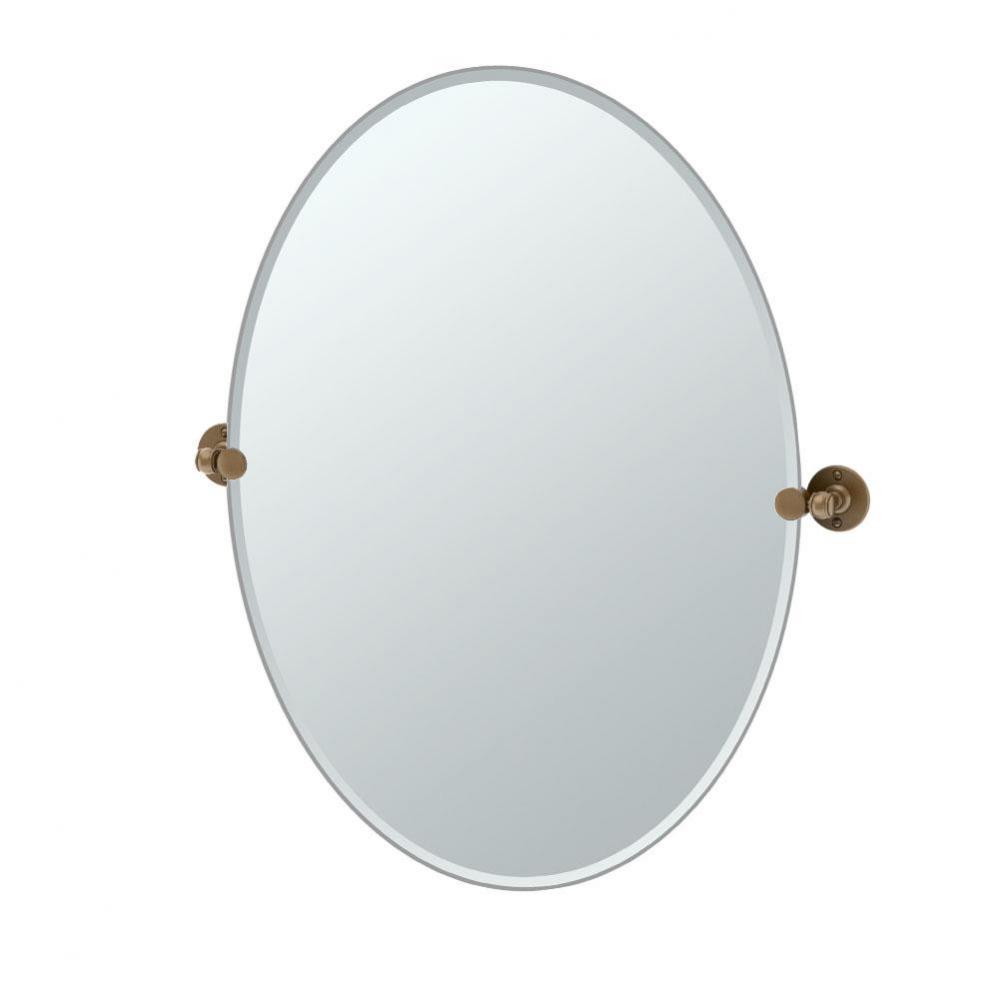 Cafe 32&apos;&apos;H Frameless Oval Mirror Bronze