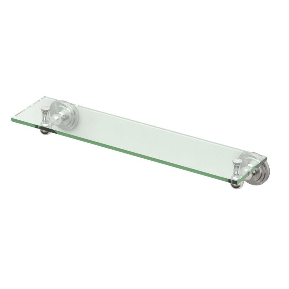 Marina 20.13&apos;&apos; L Glass Shelf, Satin Nickel