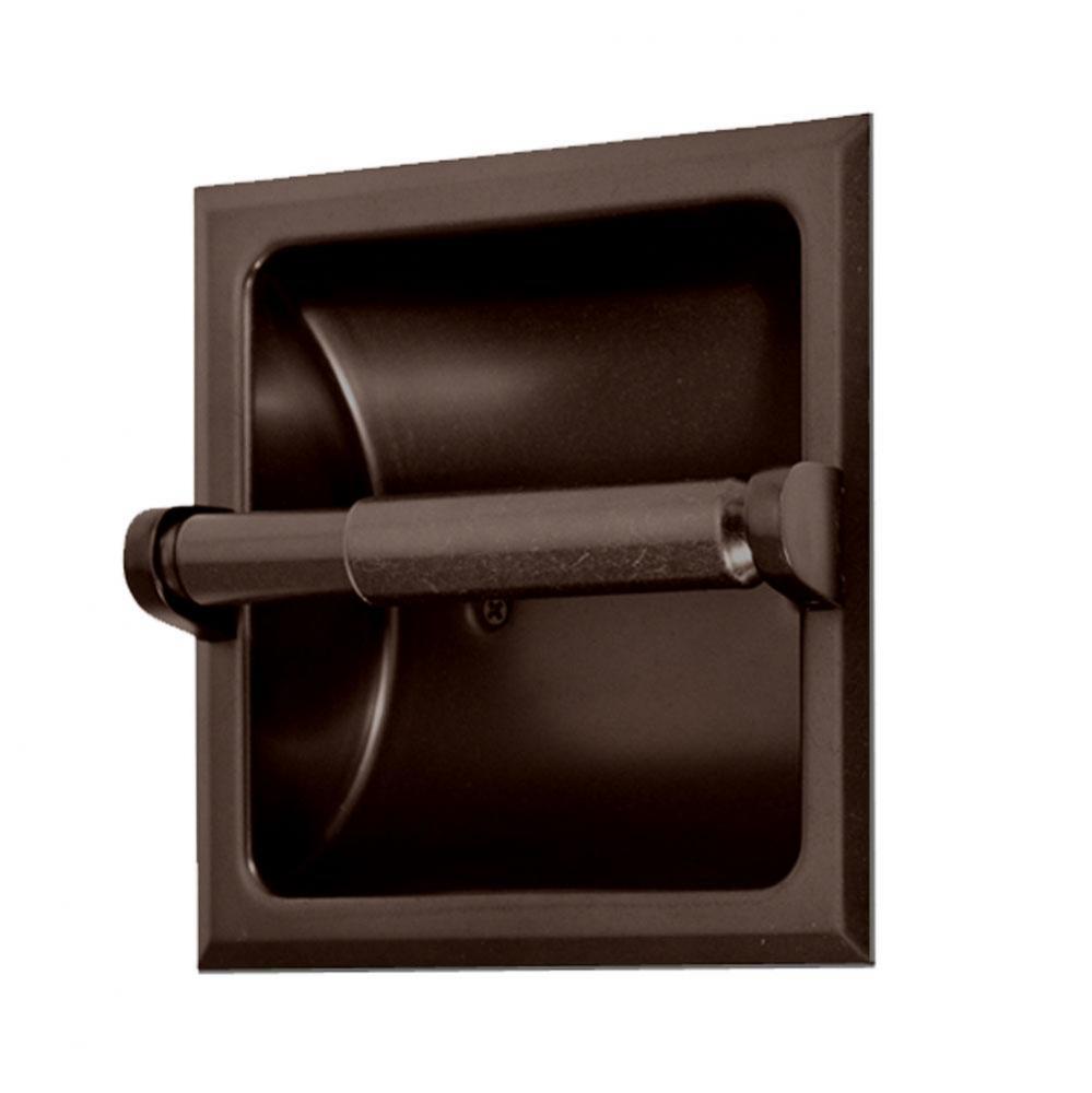 Recessed Toilet Paper Holder 6.25&apos;&apos; SQ, w/ Mounting Bracket, Bronze