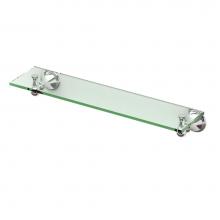 Gatco 4586 - Laurel Ave 20.13'' L Glass Shelf, Polished Nickel