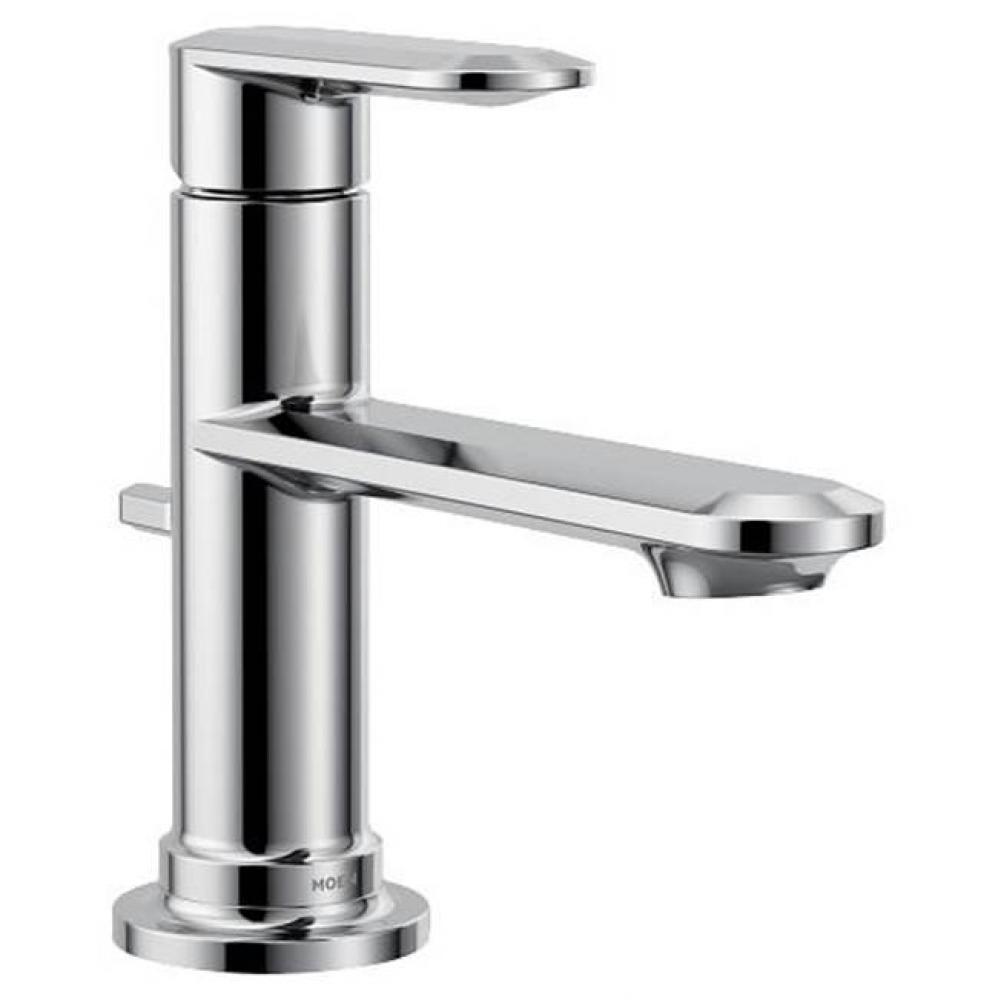 Chrome one-handle bathroom faucet