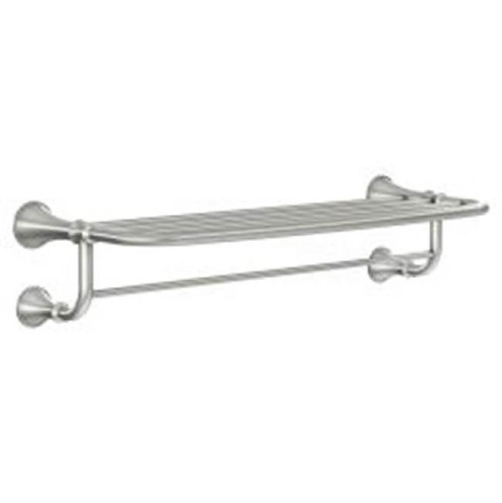 Brushed Nickel 24&apos;&apos; Towel Shelf