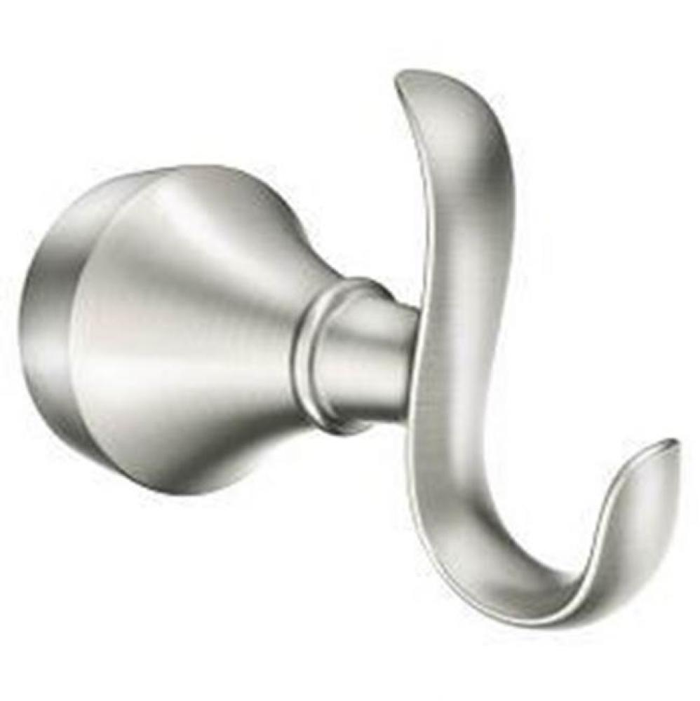 Spot Resist Brushed Nickel Double Robe Hook