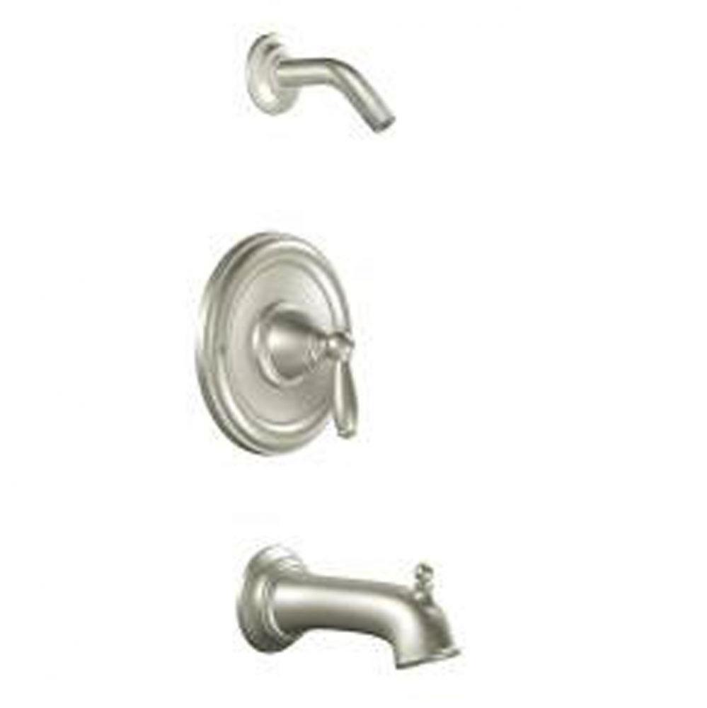 Brushed nickel Posi-Temp(R) tub/shower